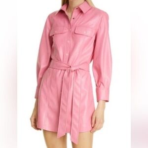 Alive and Olivia pink vegan leather dress size 6